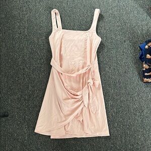 Peach wrap Dress
